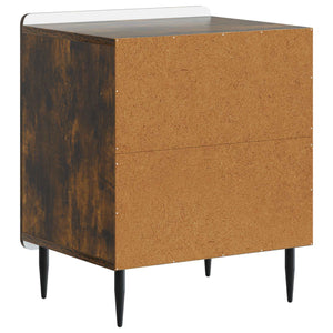 Κομοδίνο 2 pcs Καπνισμένο Ξύλο Δρυός 43 x 34,5 x 52 εκ - Pakobazaar