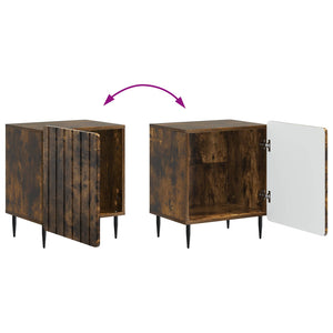 Κομοδίνο 2 pcs Καπνισμένο Ξύλο Δρυός 43 x 34,5 x 52 εκ - Pakobazaar