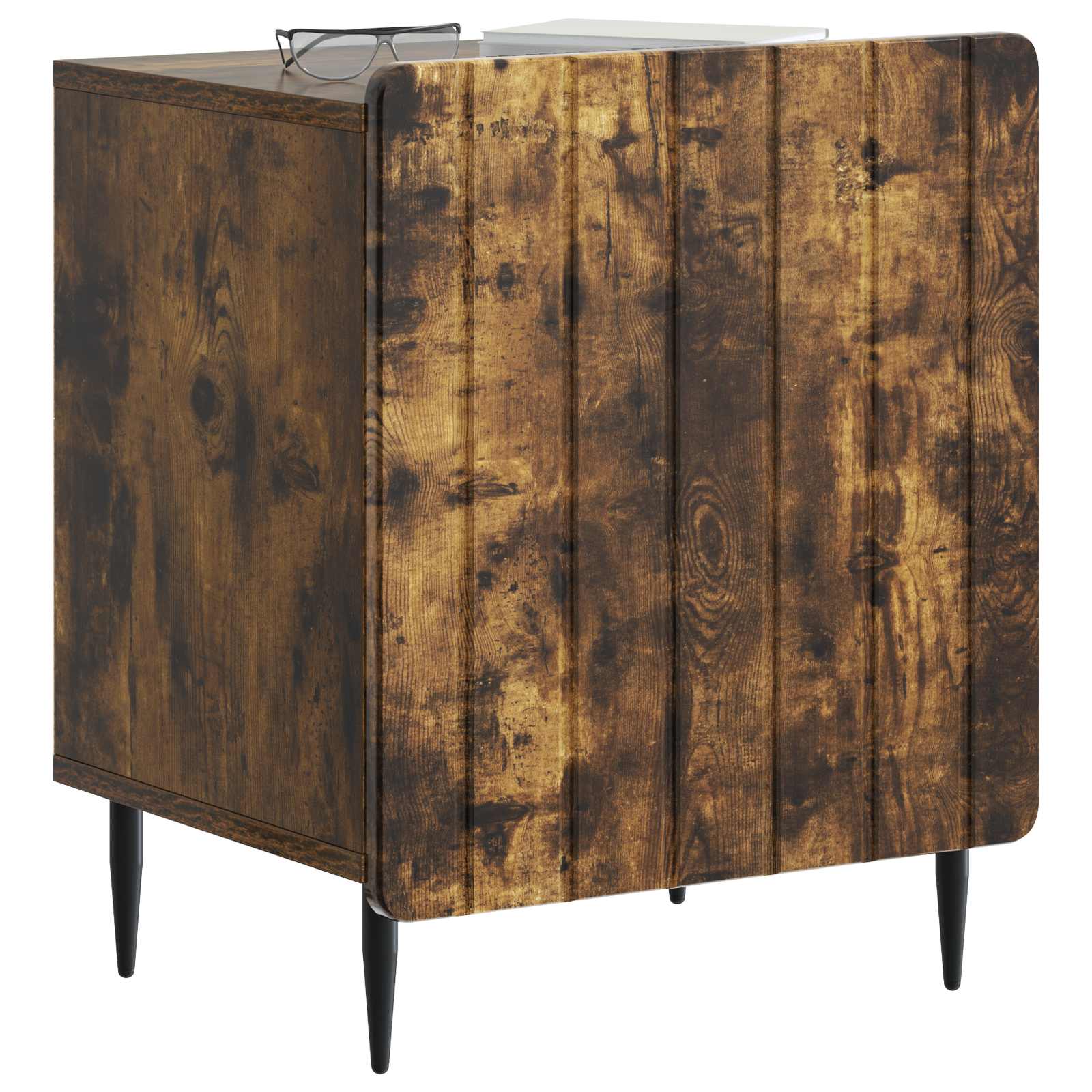 Κομοδίνο 2 pcs Καπνισμένο Ξύλο Δρυός 43 x 34,5 x 52 εκ - Pakobazaar