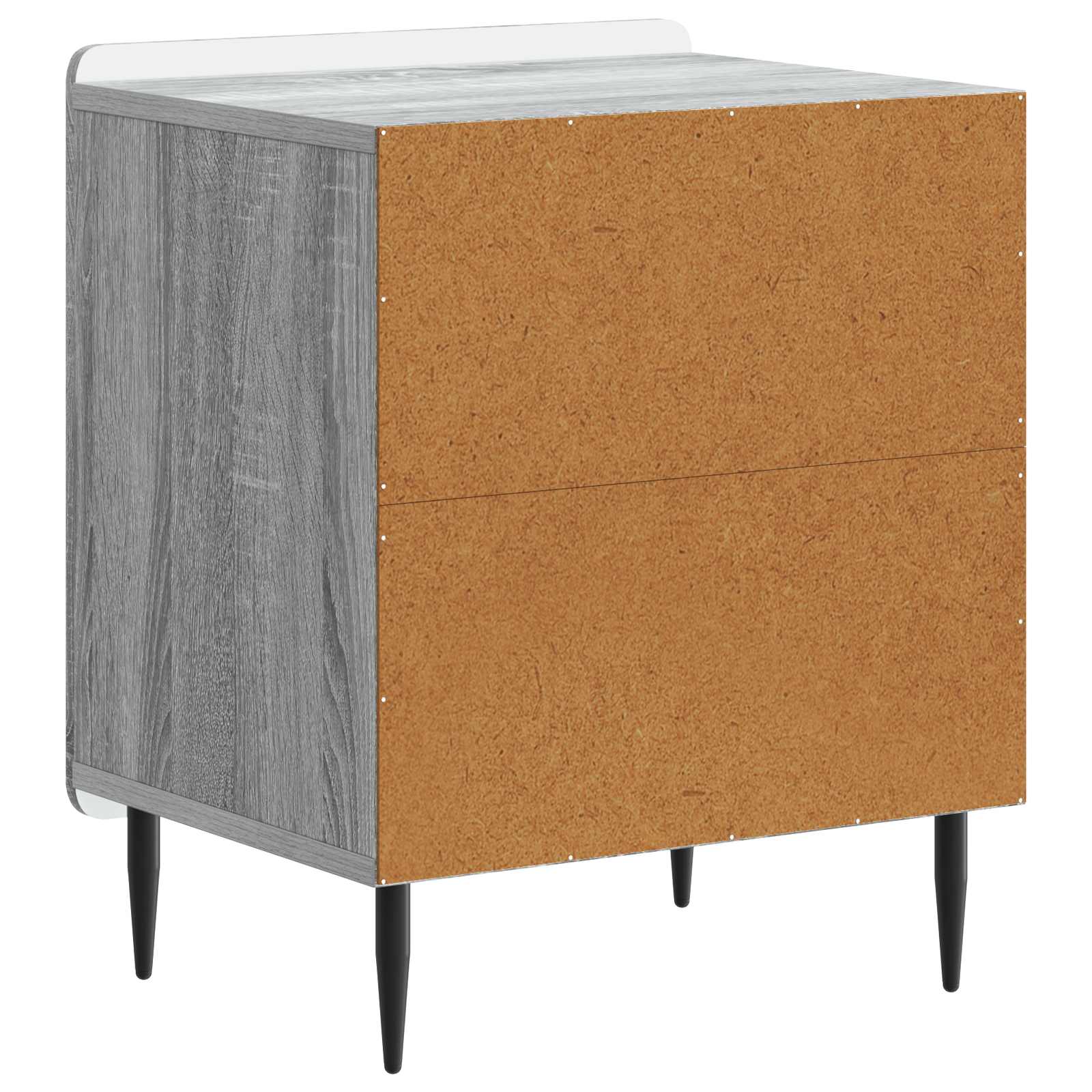 Κομοδίνο 2 pcs Γκρι Sonoma 43 x 34,5 x 52 εκ Επεξεργασμένο Ξύλο - Pakobazaar