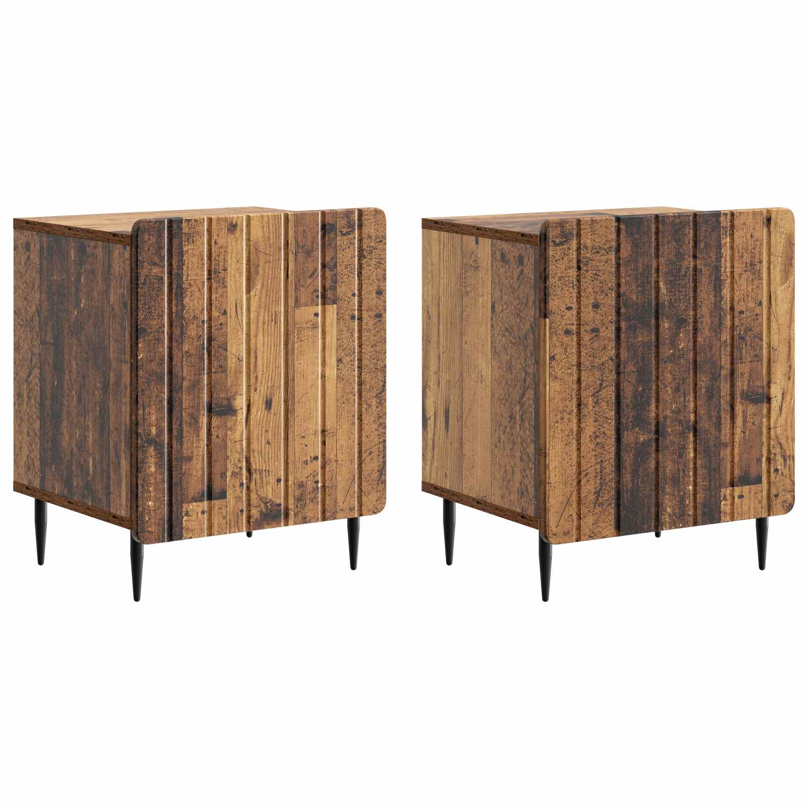 Κομοδίνο 2 pcs Παλαιωμένο ξύλο 43 x 34,5 x 52 εκ - Pakobazaar