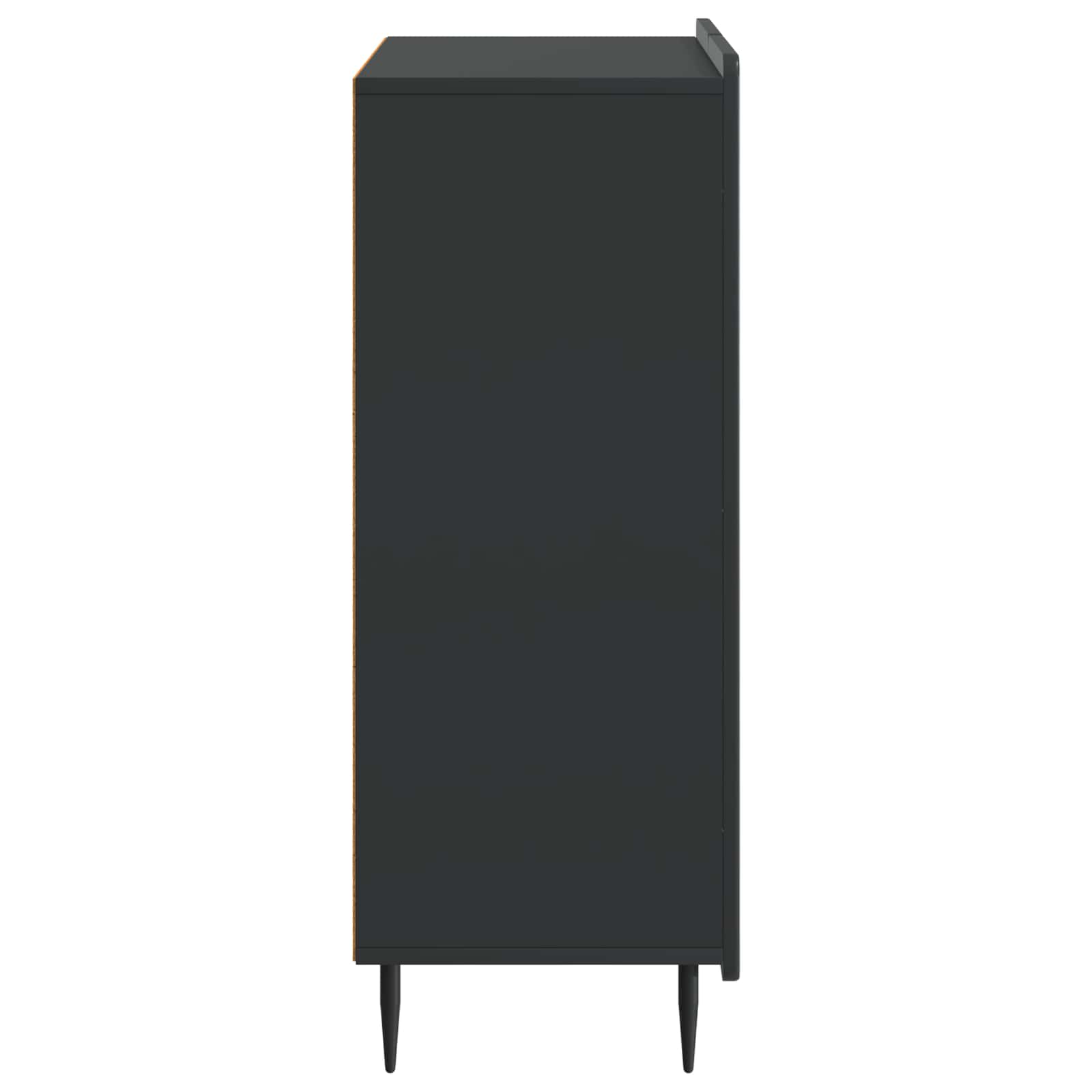 Πλαϊνό γραφείο Μαύρο 66 x 34,5 x 92 εκ. Επεξεργασμένο Ξύλο - Pakobazaar