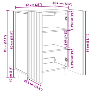 Πλαϊνό γραφείο Artisan Δρυς 66 x 34,5 x 92 εκ. - Pakobazaar
