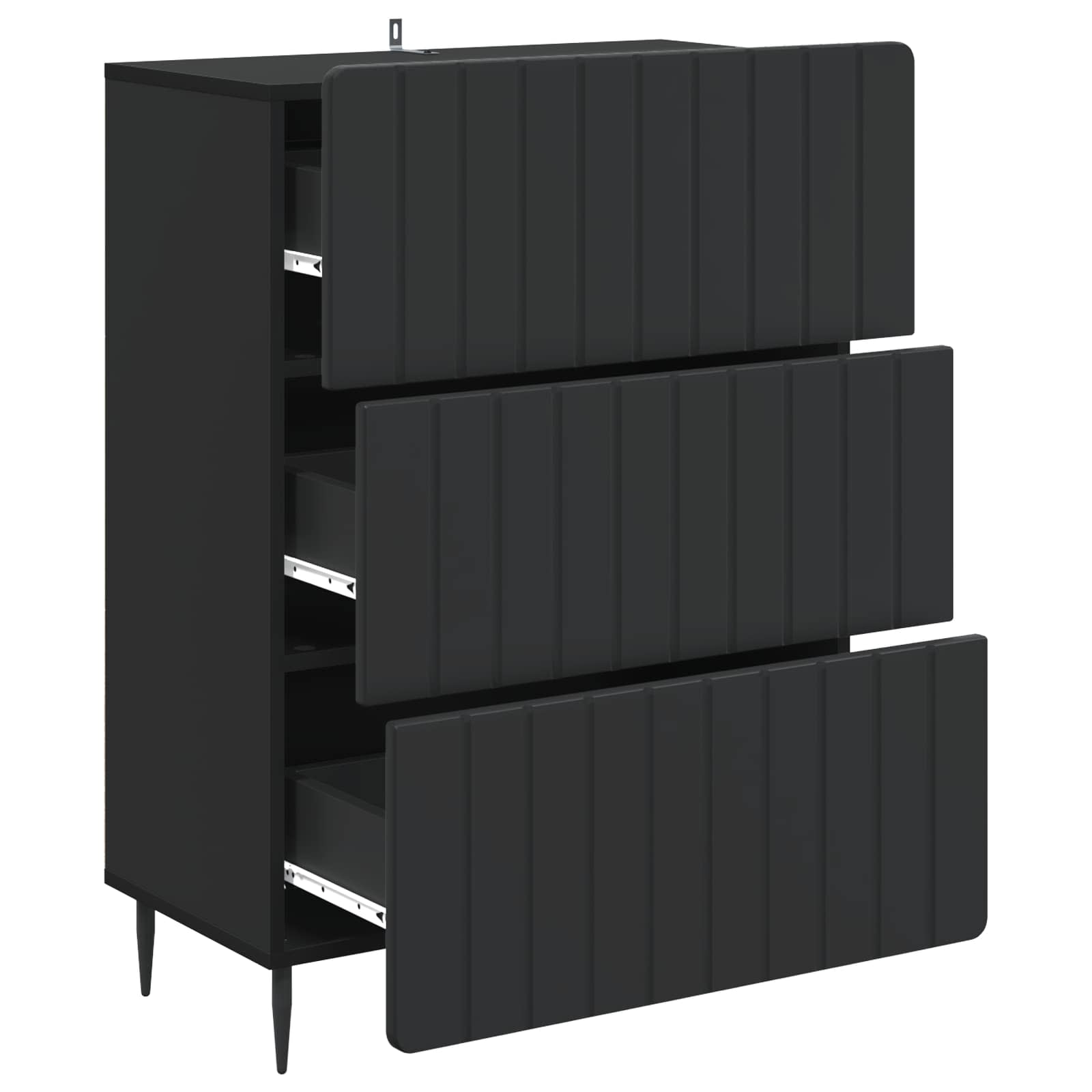 Ντουλάπι με Συρτάρια Μαύρο 66 x 34,5 x 92 εκ. - Pakobazaar