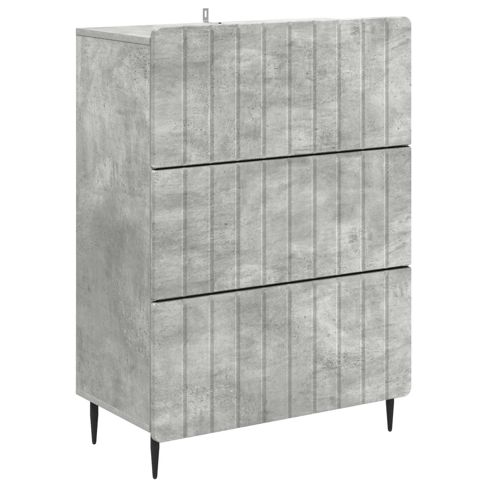 Ντουλάπι με Συρτάρια Γκρι Σκυροδέματος 66 x 34,5 x 92 εκ. - Pakobazaar