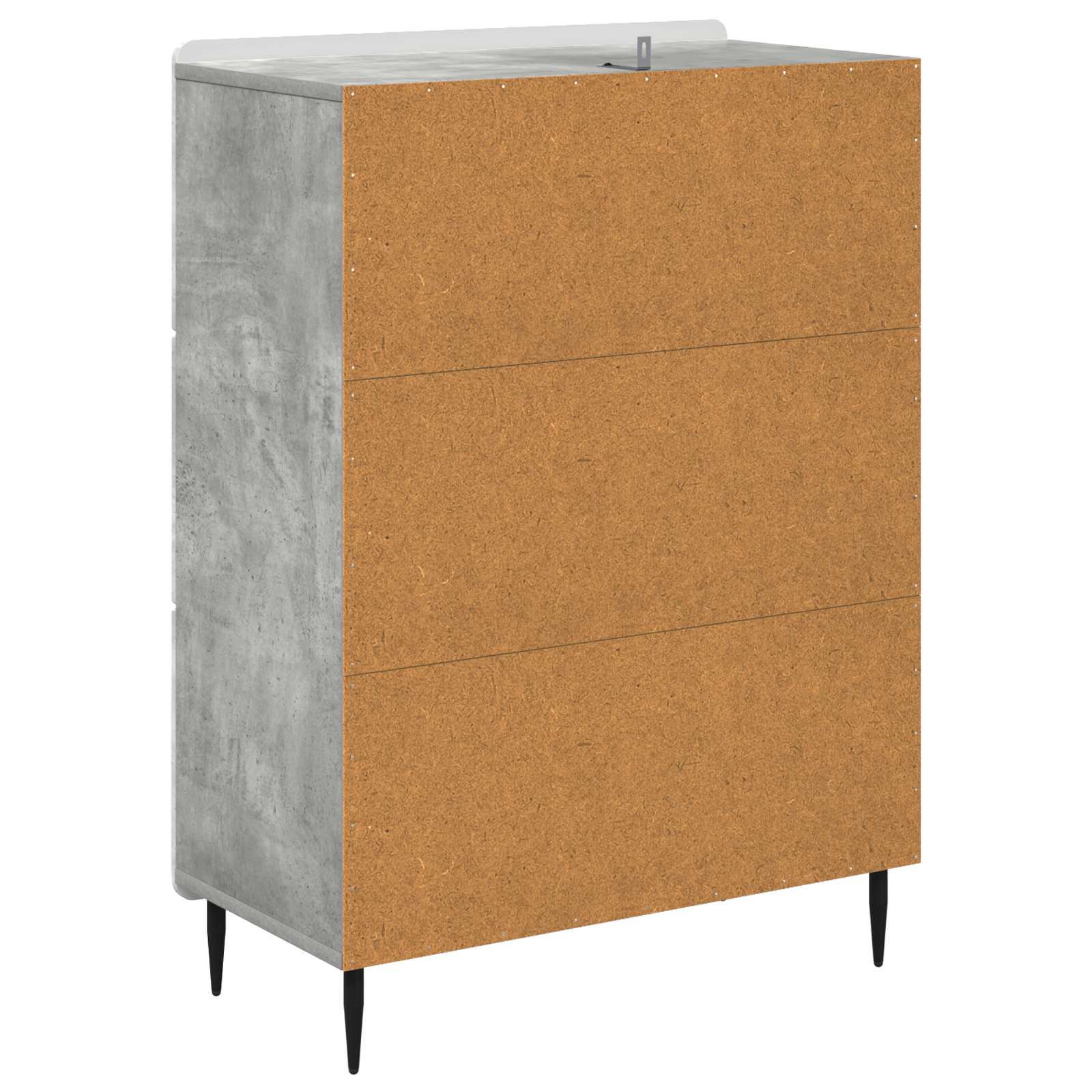 Ντουλάπι με Συρτάρια Γκρι Σκυροδέματος 66 x 34,5 x 92 εκ. - Pakobazaar