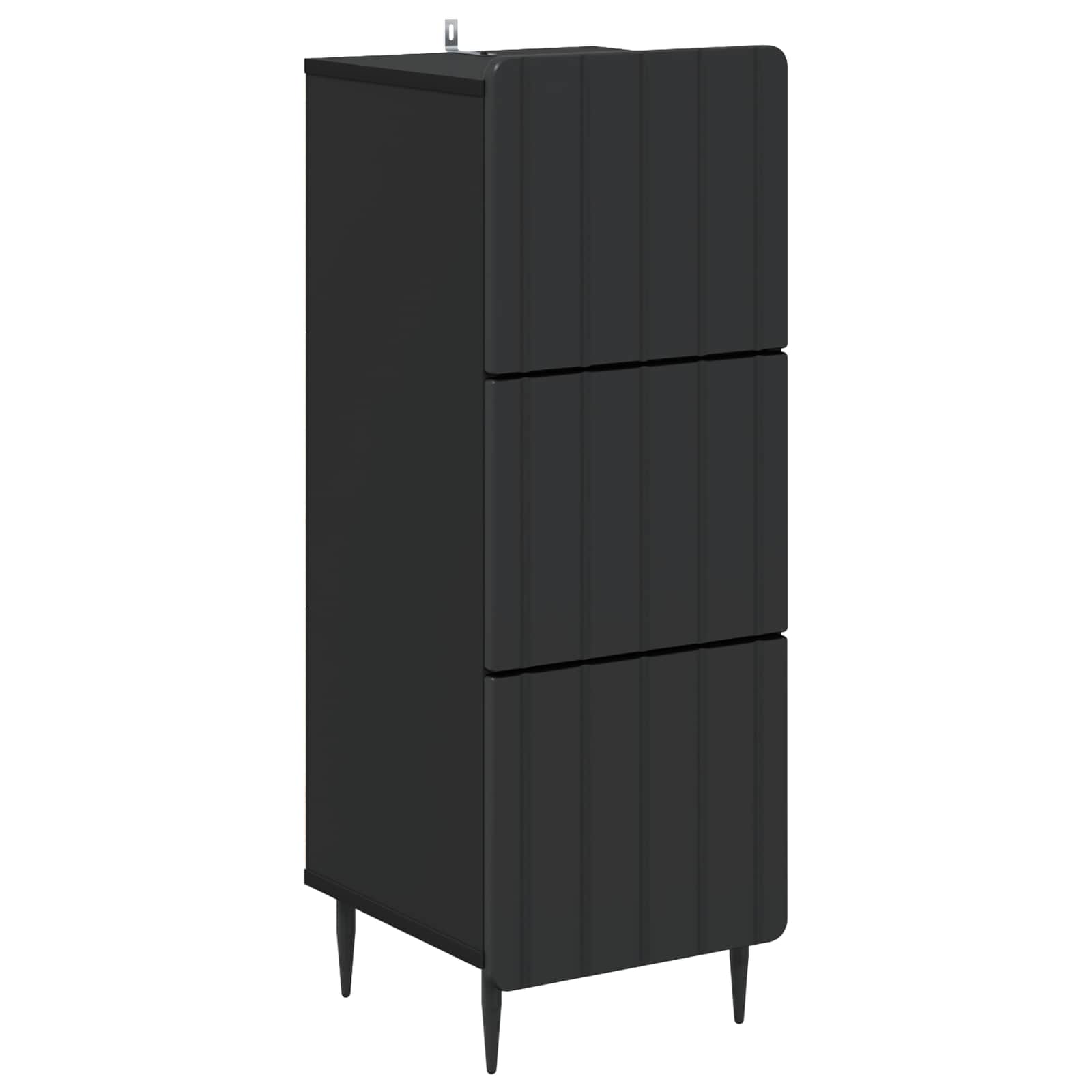 Ντουλάπι με Συρτάρια Μαύρο 33 x 34,5 x 92 εκ. - Pakobazaar