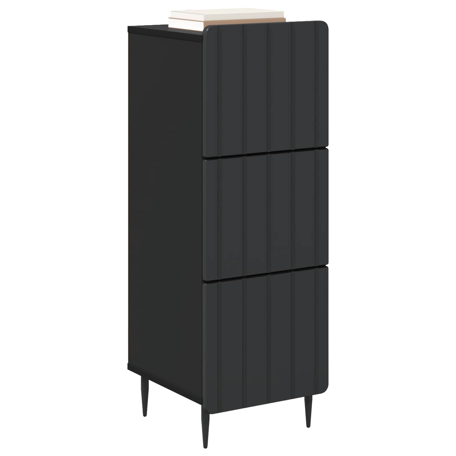 Ντουλάπι με Συρτάρια Μαύρο 33 x 34,5 x 92 εκ. - Pakobazaar