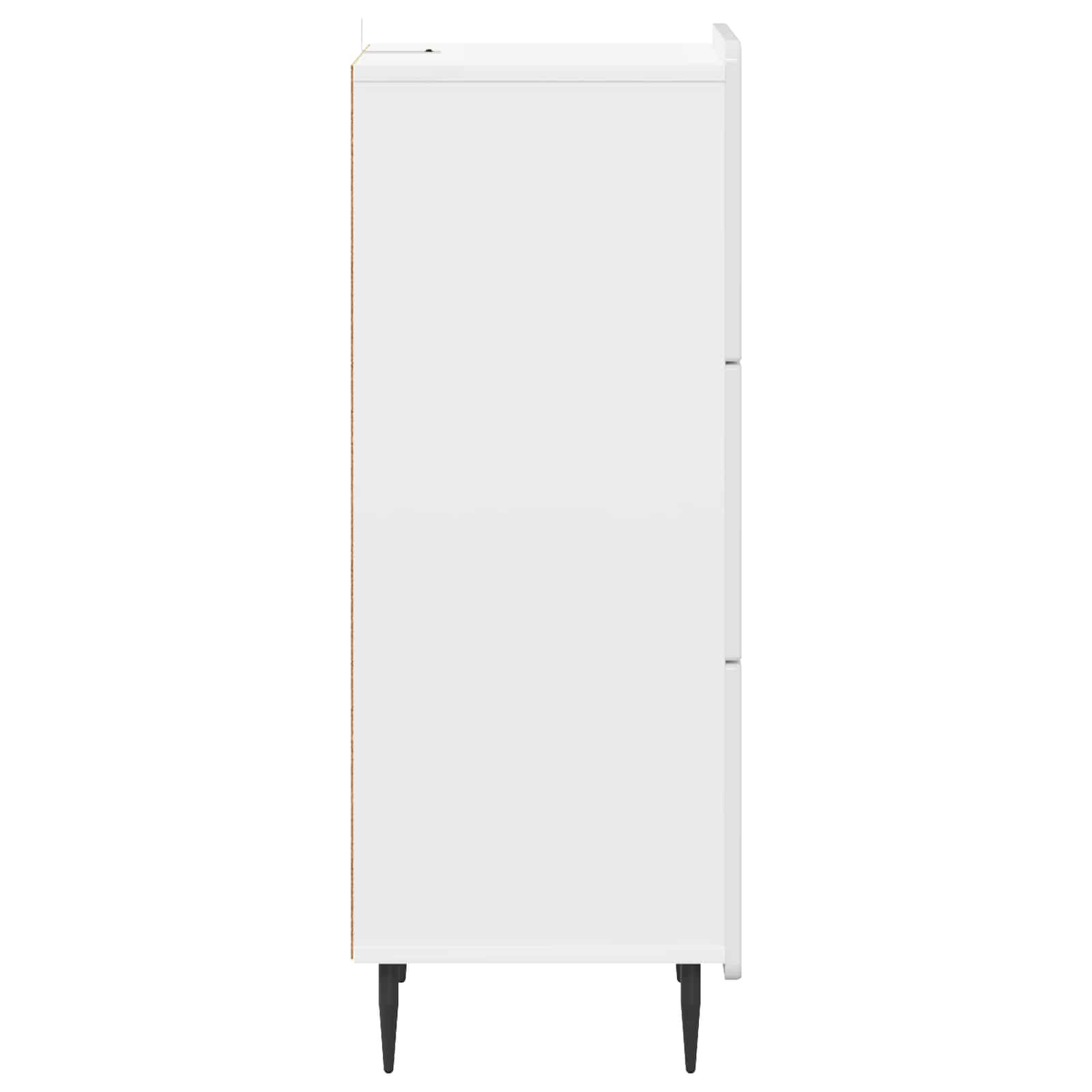 Ντουλάπι με Συρτάρια Γυαλιστερό Λευκό 33 x 34,5 x 92 εκ. - Pakobazaar