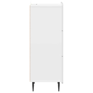 Ντουλάπι με Συρτάρια Γυαλιστερό Λευκό 33 x 34,5 x 92 εκ. - Pakobazaar
