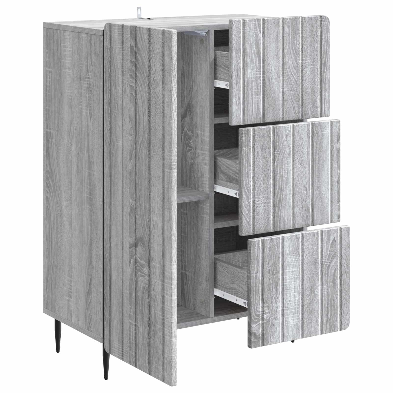 Πλαϊνό γραφείο με συρτάρι Γκρι Sonoma 66 x 34,5 x 91,5 εκ - Pakobazaar