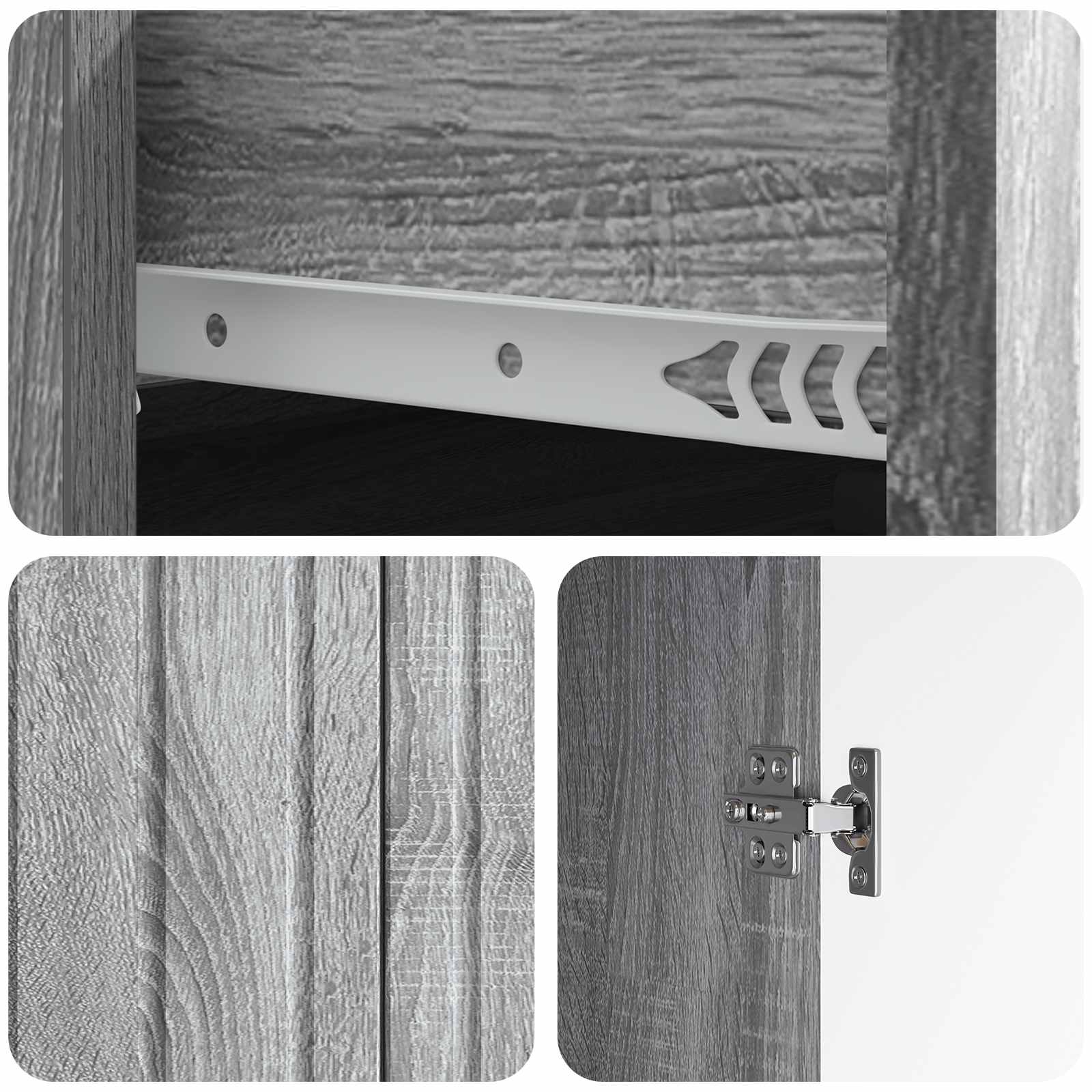 Πλαϊνό γραφείο με συρτάρι Γκρι Sonoma 66 x 34,5 x 92 εκ. - Pakobazaar