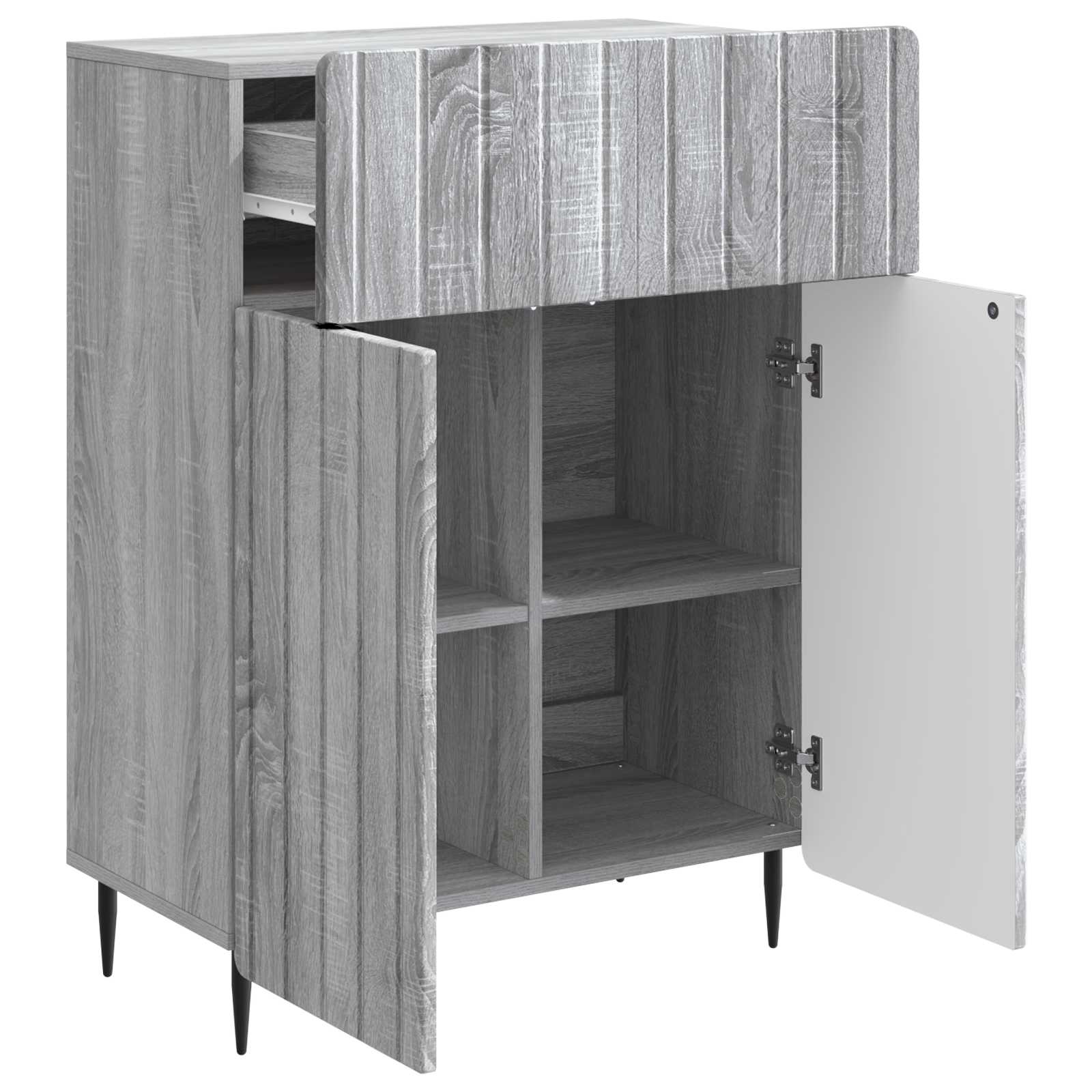 Πλαϊνό γραφείο με συρτάρι Γκρι Sonoma 66 x 34,5 x 92 εκ. - Pakobazaar