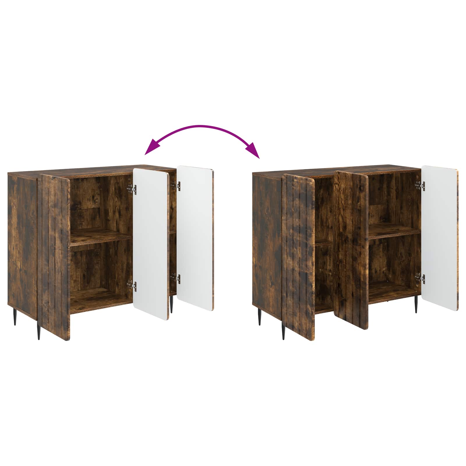Πλαϊνό γραφείο Καπνισμένο Ξύλο Δρυός 89 x 34,5 x 82 εκ. - Pakobazaar