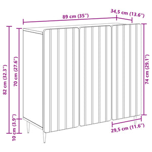 Πλαϊνό γραφείο Παλαιωμένο ξύλο 89 x 34,5 x 82 εκ. - Pakobazaar