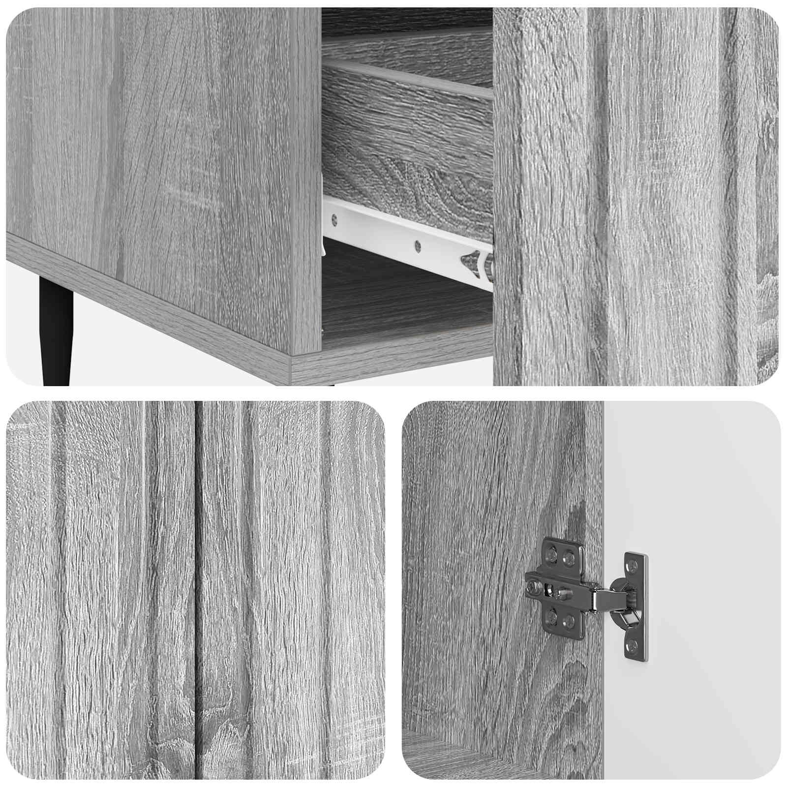 Πλαϊνό γραφείο με συρτάρι Γκρι Sonoma 66 x 34,5 x 97 εκ. - Pakobazaar