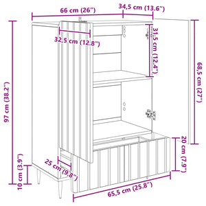 Πλαϊνό γραφείο με συρτάρι Artisan Δρυς 66 x 34,5 x 97 εκ. - Pakobazaar