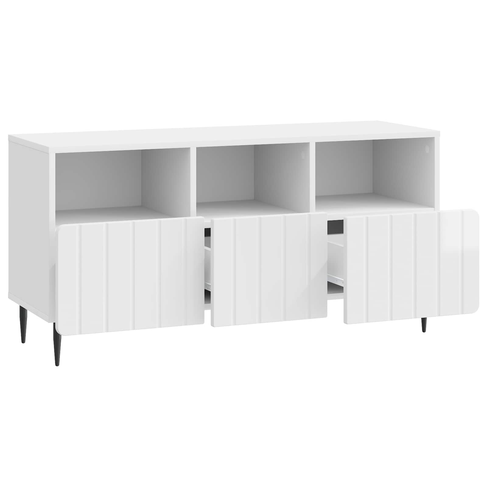 Ντουλάπι TV με συρτάρι Γυαλιστερό Λευκό 102 x 34,5 x 50 εκ. - Pakobazaar
