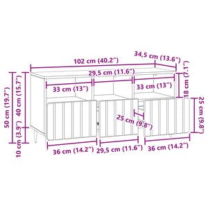 Ντουλάπι TV Artisan Δρυς 102 x 34,5 x 50 εκ. Επεξεργασμένο Ξύλο - Pakobazaar