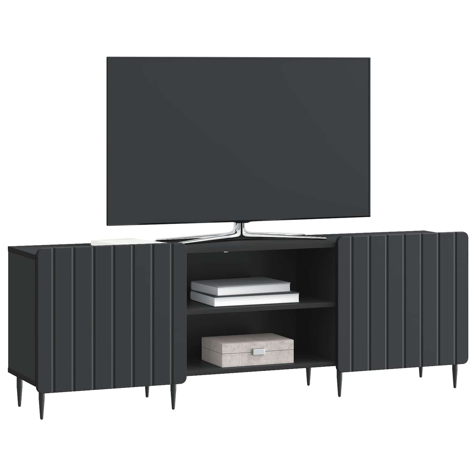 Ντουλάπι TV Μαύρο 150 x 31 x 52 εκ. Επεξεργασμένο Ξύλο - Pakobazaar