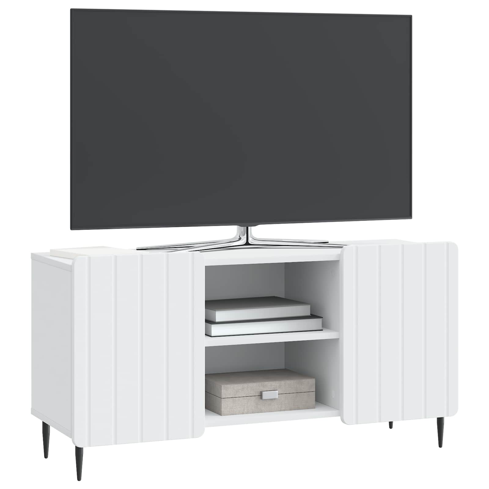 Ντουλάπι TV Λευκό 102 x 34,5 x 52 εκ Επεξεργασμένο Ξύλο - Pakobazaar