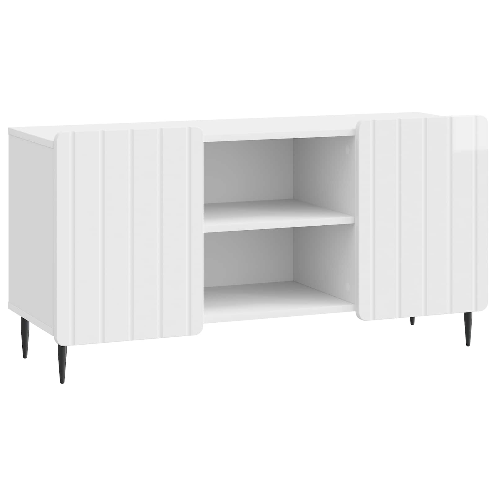 Ντουλάπι TV Γυαλιστερό Λευκό 102 x 34,5 x 52 εκ - Pakobazaar