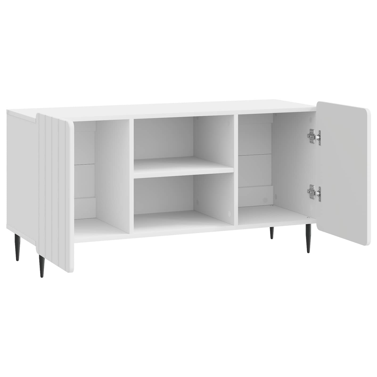 Ντουλάπι TV Γυαλιστερό Λευκό 102 x 34,5 x 52 εκ - Pakobazaar