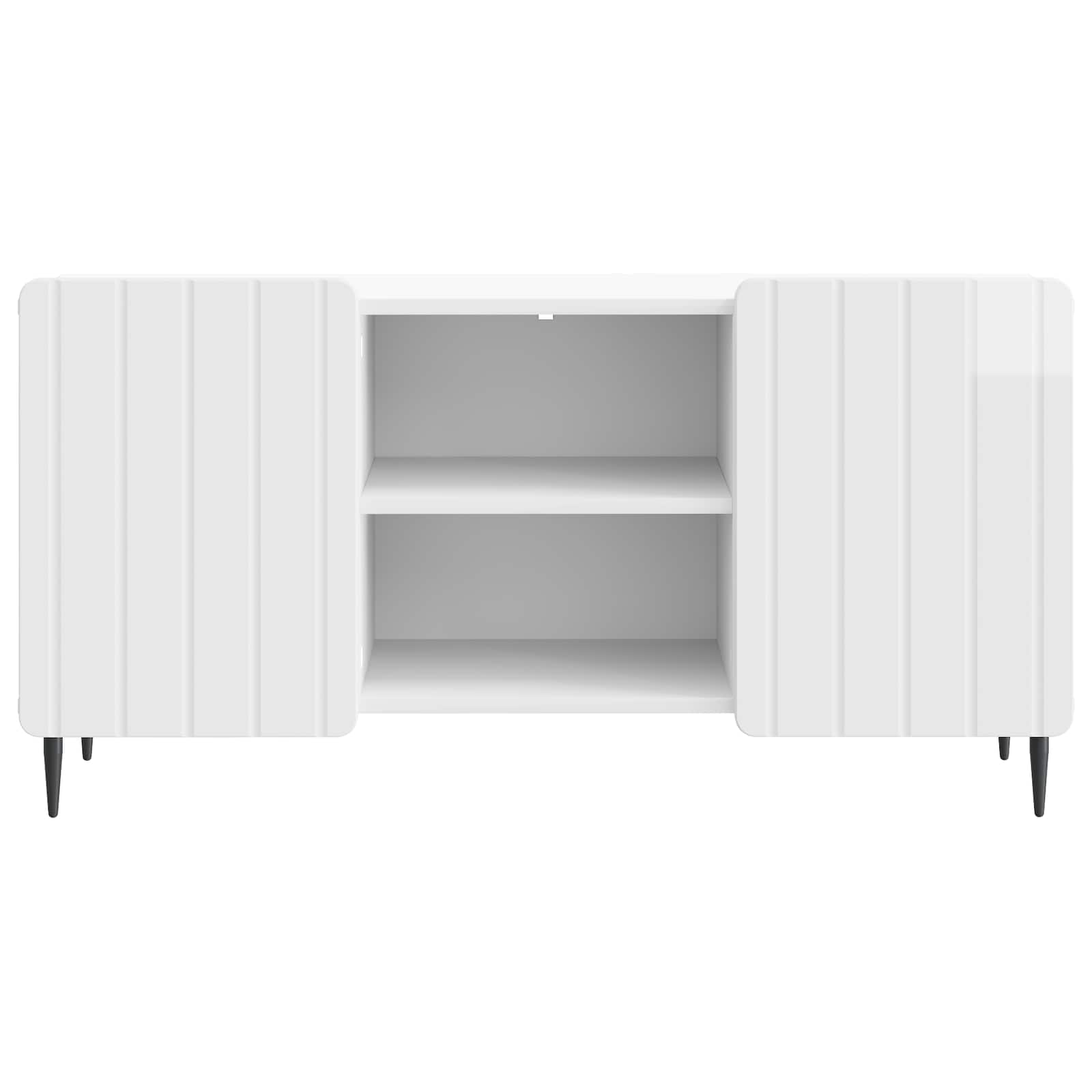 Ντουλάπι TV Γυαλιστερό Λευκό 102 x 34,5 x 52 εκ - Pakobazaar
