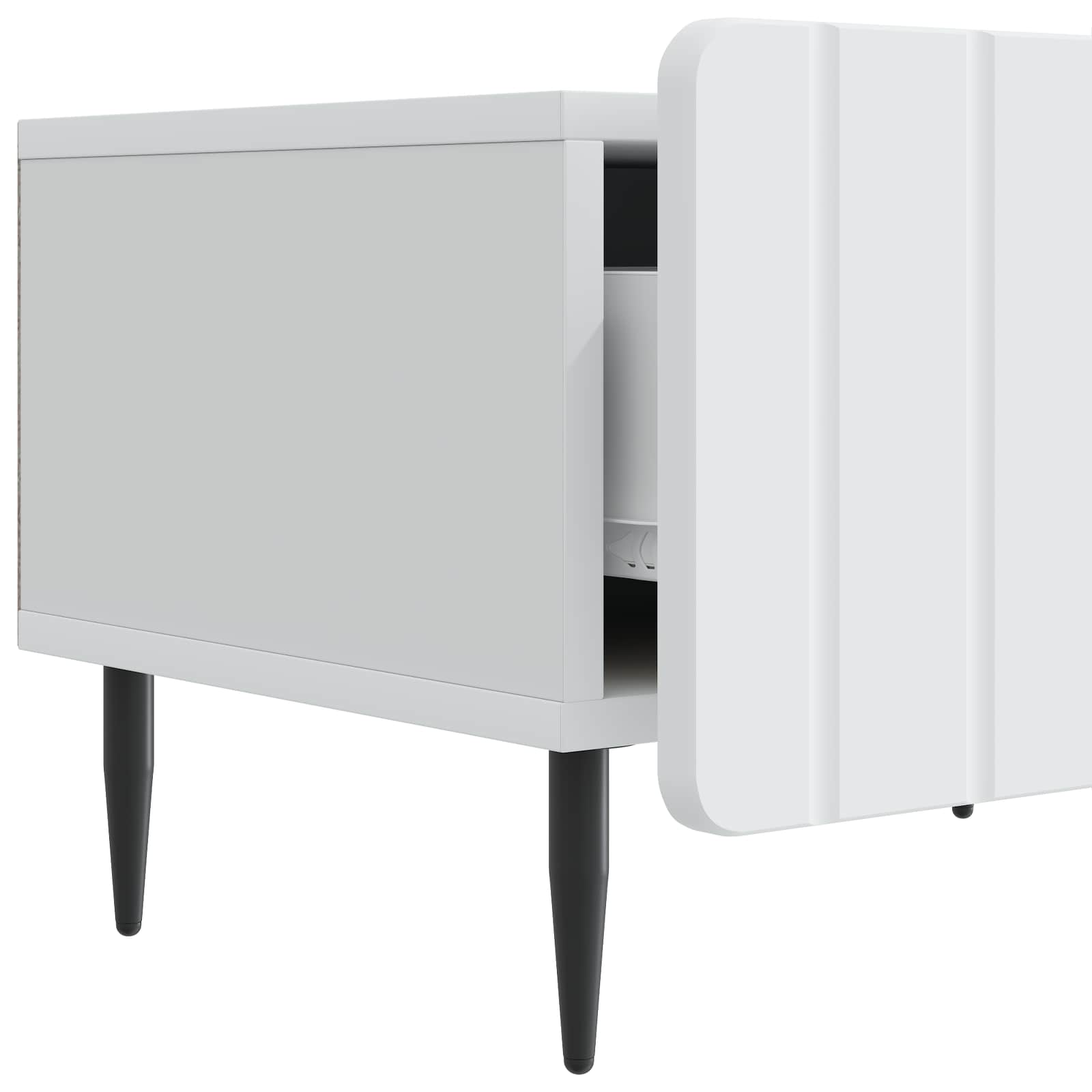 Ντουλάπι TV Λευκό 147 x 34,5 x 32 εκ Επεξεργασμένο Ξύλο - Pakobazaar