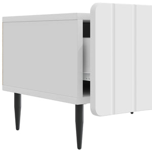 Ντουλάπι TV με συρτάρι Γυαλιστερό Λευκό 147 x 34,5 x 32 εκ - Pakobazaar