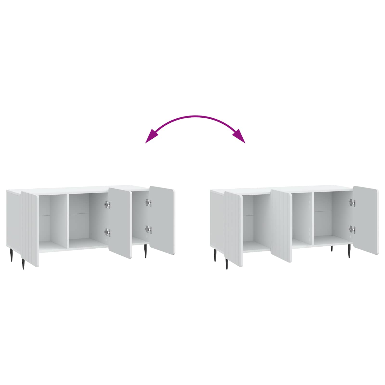 Ντουλάπι TV Λευκό 99 x 34,5 x 52 cm Επεξεργασμένο Ξύλο - Pakobazaar