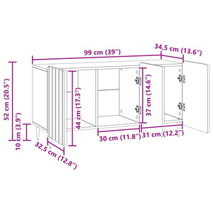 Ντουλάπι TV Μαύρο 99 x 34,5 x 52 cm Επεξεργασμένο Ξύλο - Pakobazaar