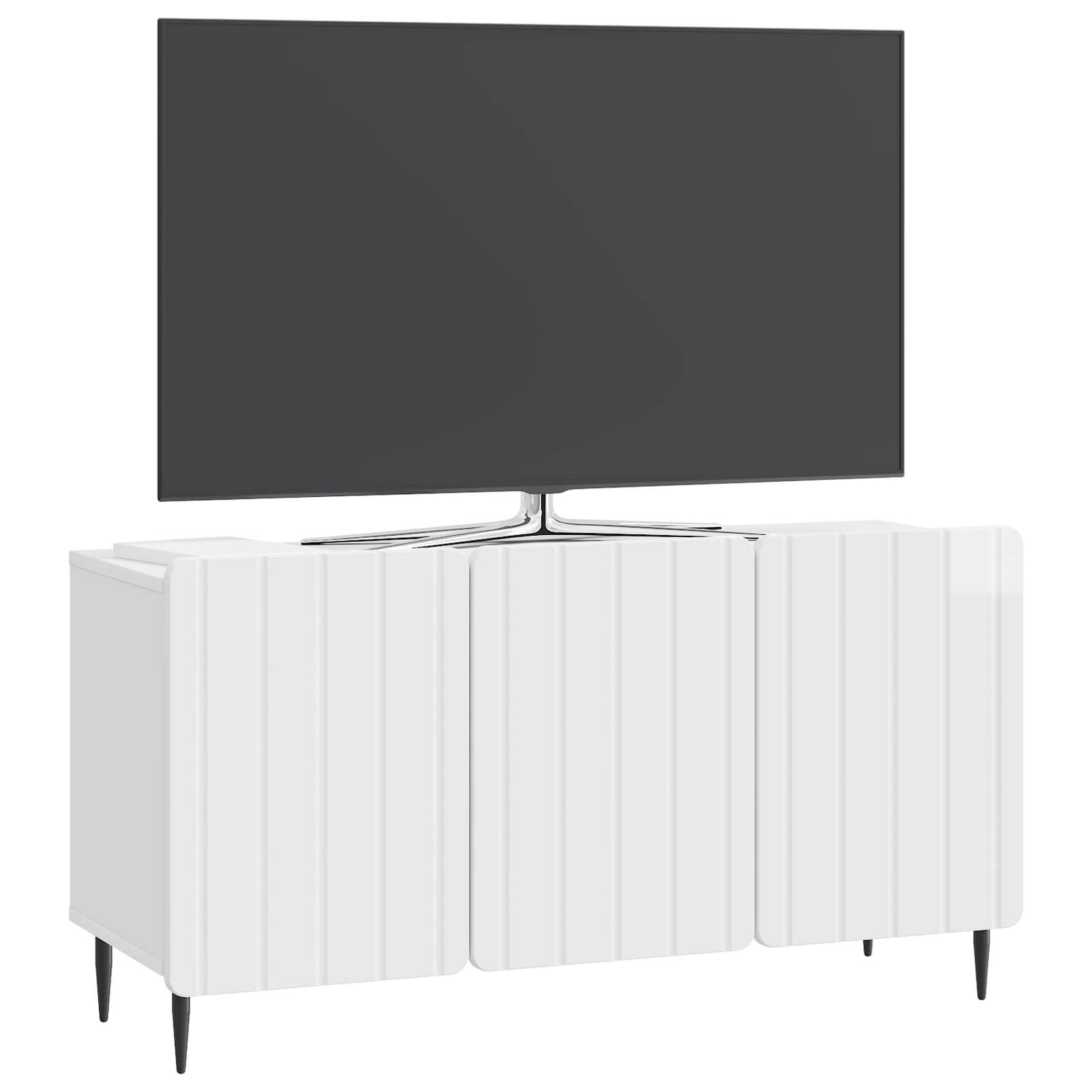 Ντουλάπι TV Γυαλιστερό Λευκό 99 x 34,5 x 52 cm - Pakobazaar