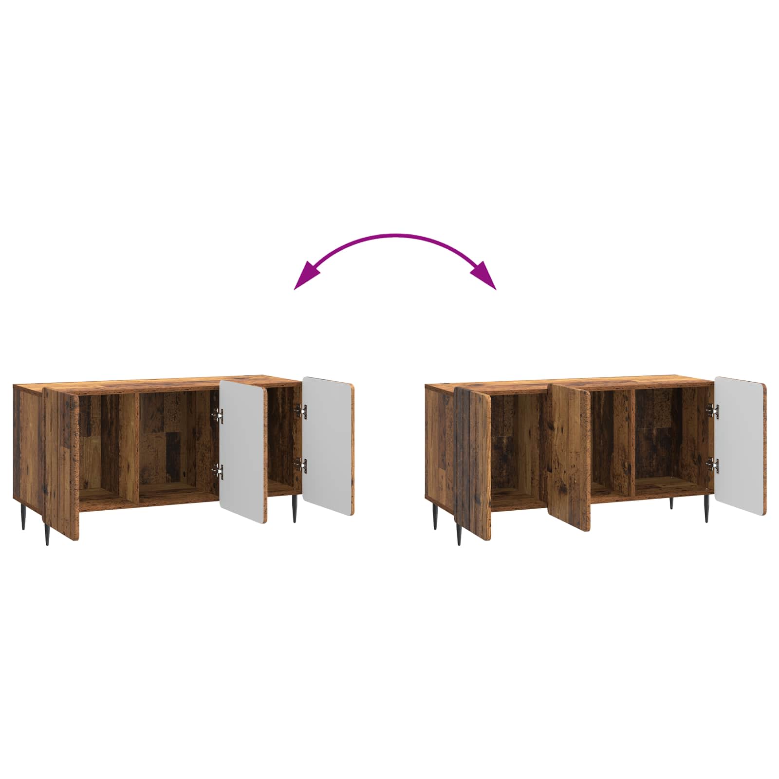 Ντουλάπι TV Παλαιωμένο ξύλο 99 x 34,5 x 52 cm - Pakobazaar