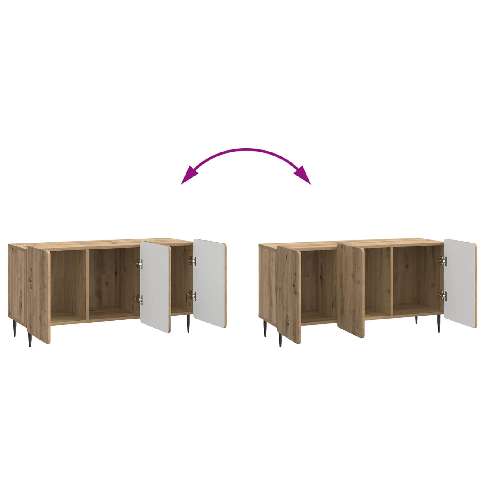 Ντουλάπι TV Artisan Δρυς 99 x 34,5 x 52 cm Επεξεργασμένο Ξύλο - Pakobazaar