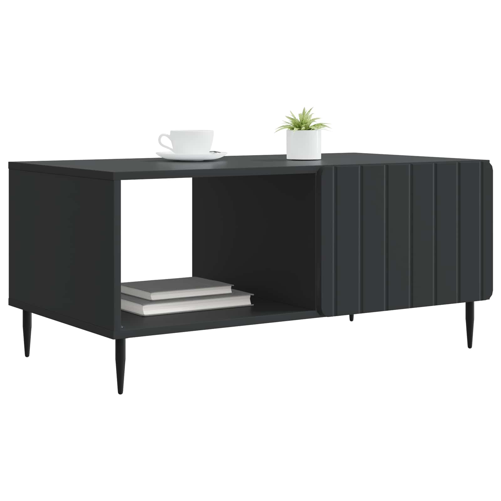 Τραπεζάκι σαλονιού Μαύρο 90 x 50 x 40 cm Επεξεργασμένο Ξύλο - Pakobazaar