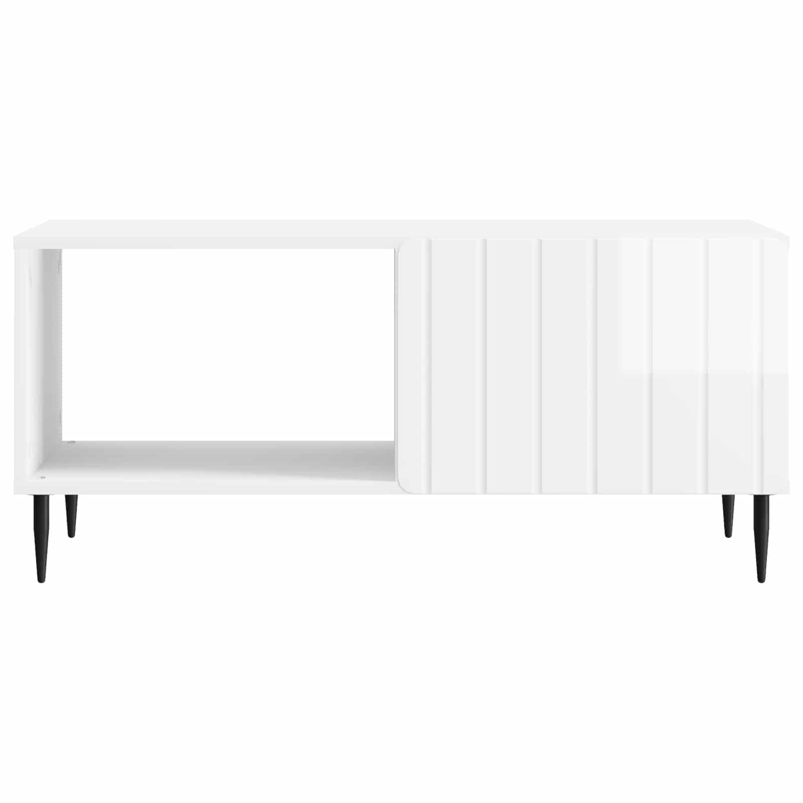 Τραπεζάκι σαλονιού Γυαλιστερό Λευκό 90 x 50 x 40 cm - Pakobazaar