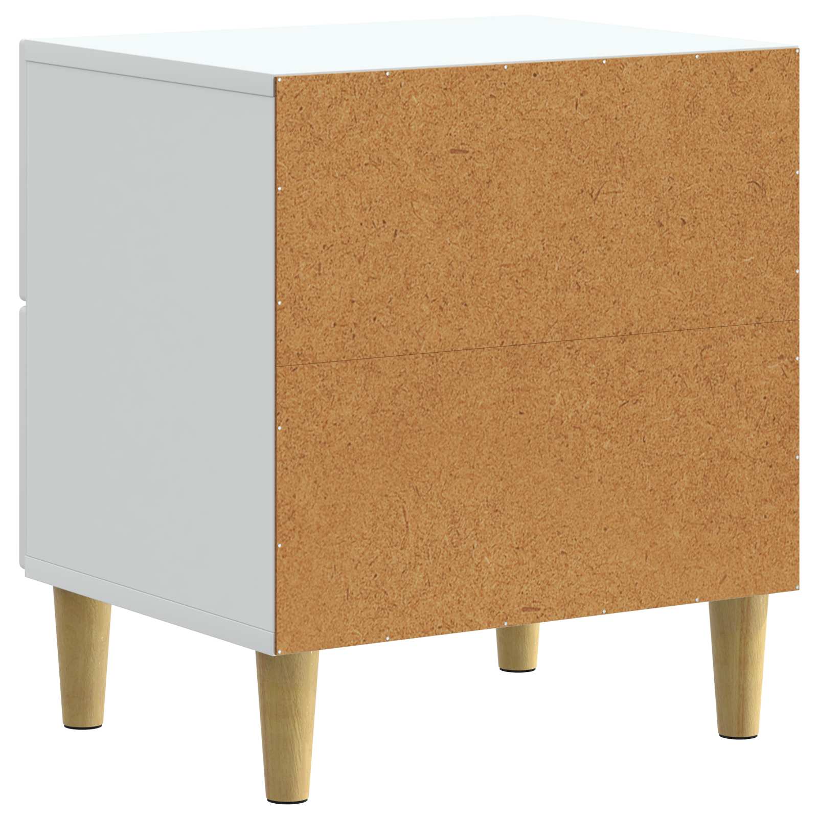 Κομοδίνο 2 pcs Λευκό 43 x 34,5 x 48 εκ Επεξεργασμένο Ξύλο - Pakobazaar