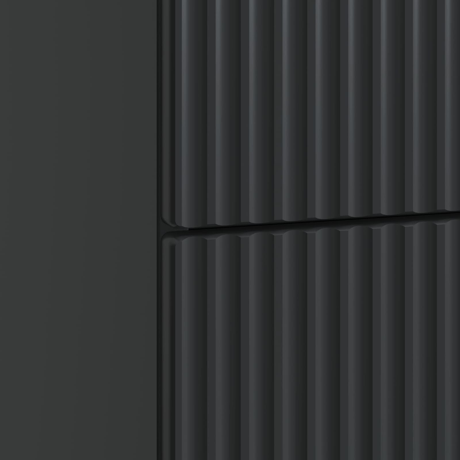 Κομοδίνο 2 pcs Μαύρο 43 x 34,5 x 48 εκ Επεξεργασμένο Ξύλο - Pakobazaar