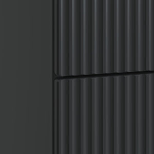 Κομοδίνο 2 pcs Μαύρο 43 x 34,5 x 48 εκ Επεξεργασμένο Ξύλο - Pakobazaar