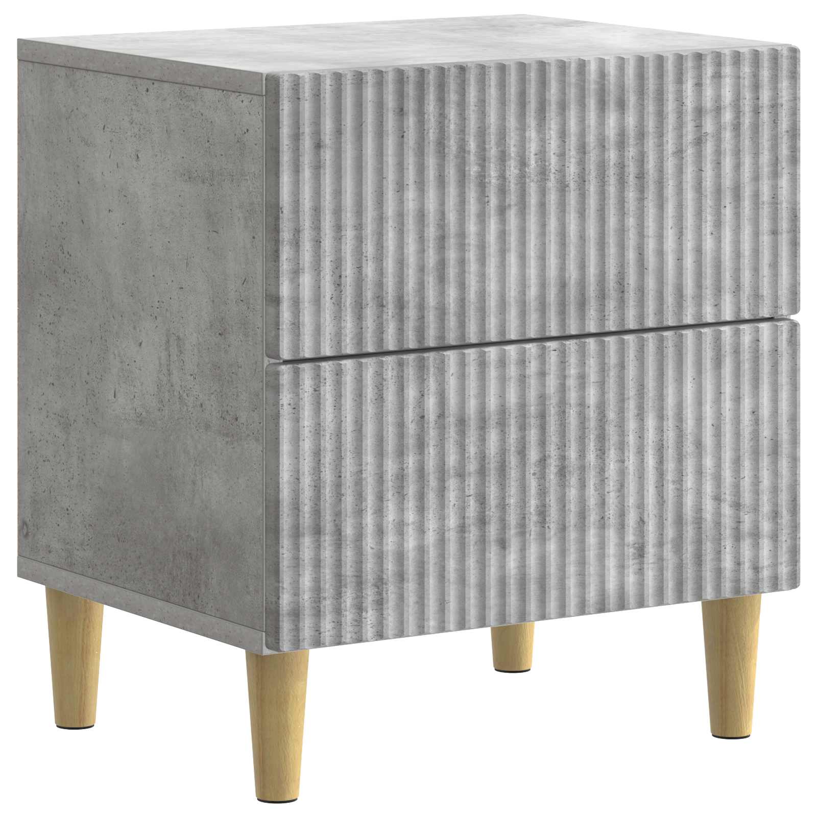 Κομοδίνο με συρτάρι 2 pcs Γκρι Σκυροδέματος 43 x 34,5 x 48 εκ - Pakobazaar
