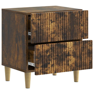 Κομοδίνο 2 pcs Καπνισμένο Ξύλο Δρυός 43 x 34,5 x 48 εκ - Pakobazaar