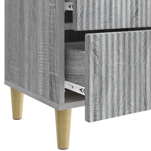 Κομοδίνο Γκρι Sonoma 43 x 34,5 x 48 εκ Επεξεργασμένο Ξύλο - Pakobazaar