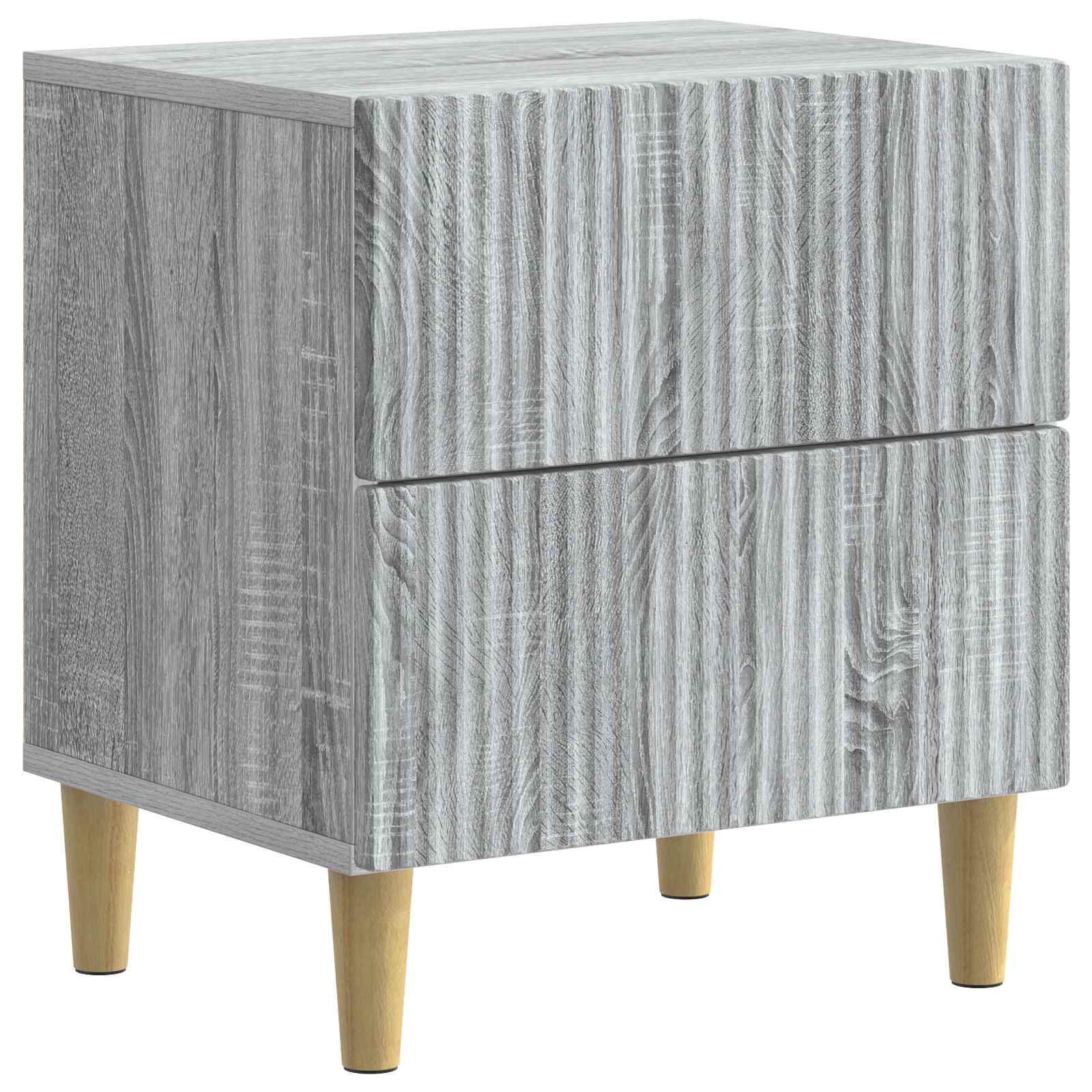 Κομοδίνο 2 pcs Γκρι Sonoma 43 x 34,5 x 48 εκ Επεξεργασμένο Ξύλο - Pakobazaar