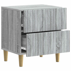 Κομοδίνο 2 pcs Γκρι Sonoma 43 x 34,5 x 48 εκ Επεξεργασμένο Ξύλο - Pakobazaar