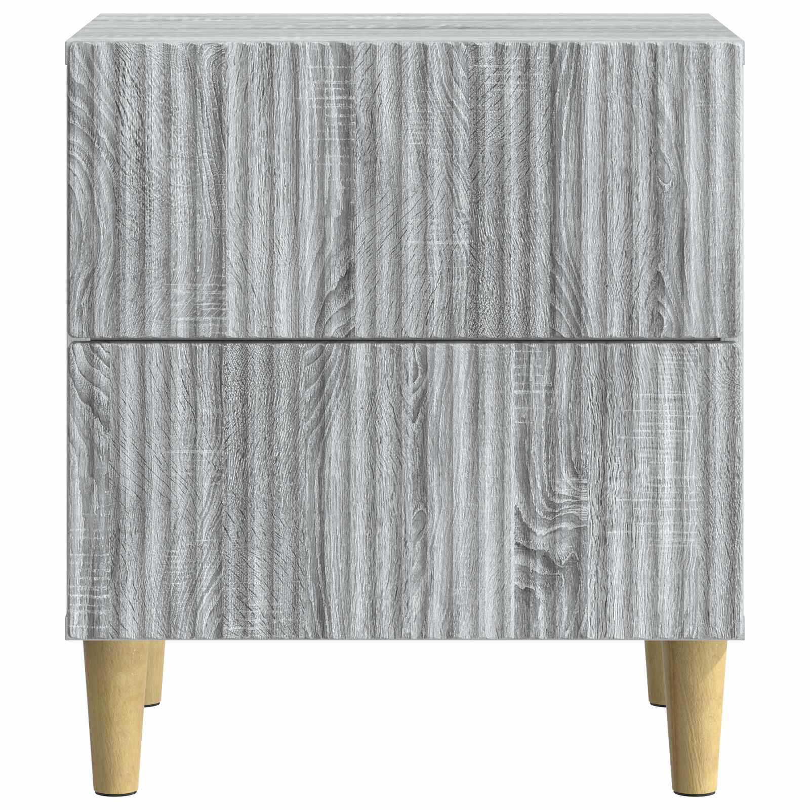 Κομοδίνο 2 pcs Γκρι Sonoma 43 x 34,5 x 48 εκ Επεξεργασμένο Ξύλο - Pakobazaar