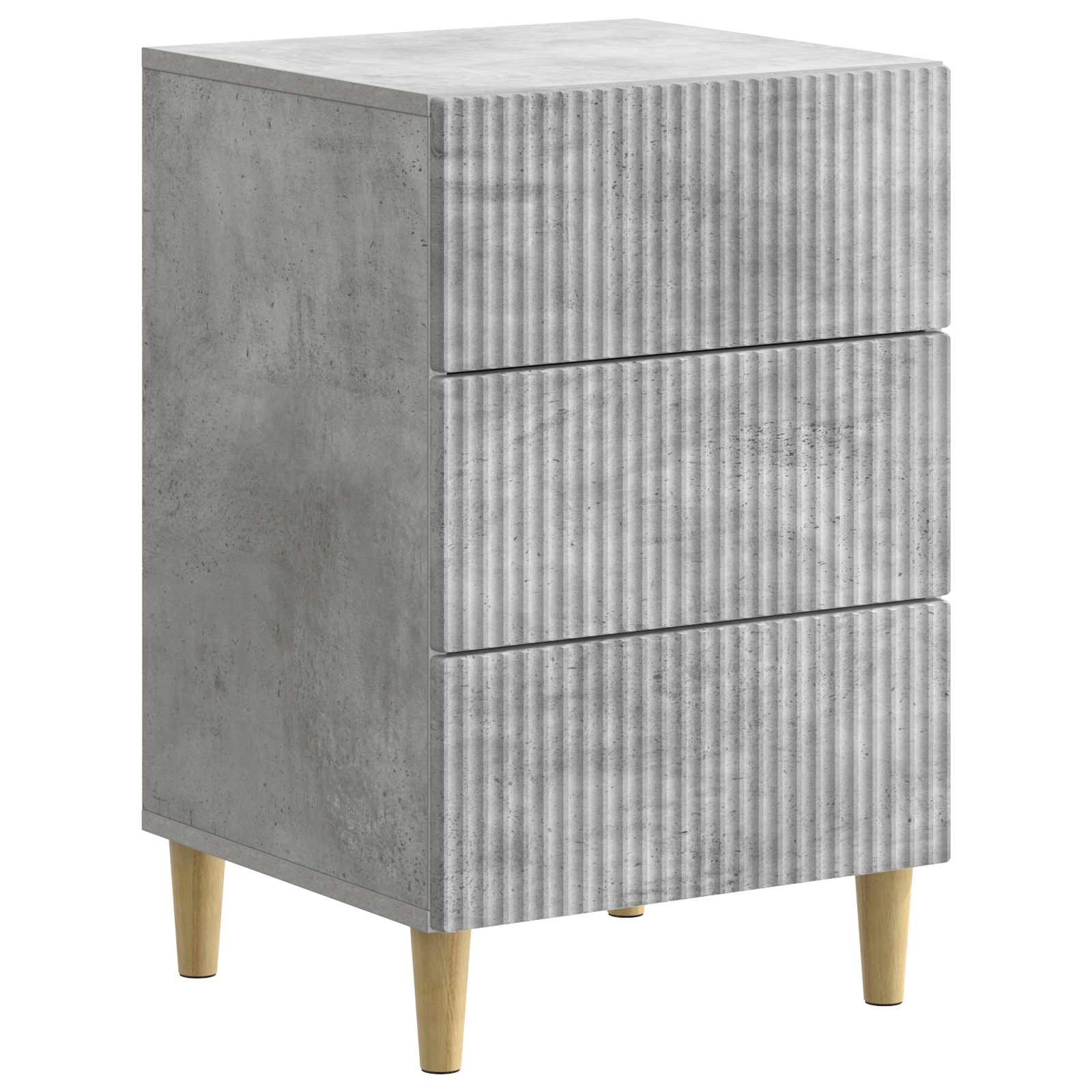 Κομοδίνο με συρτάρι Γκρι Σκυροδέματος 43 x 41 x 66,5 εκ. - Pakobazaar