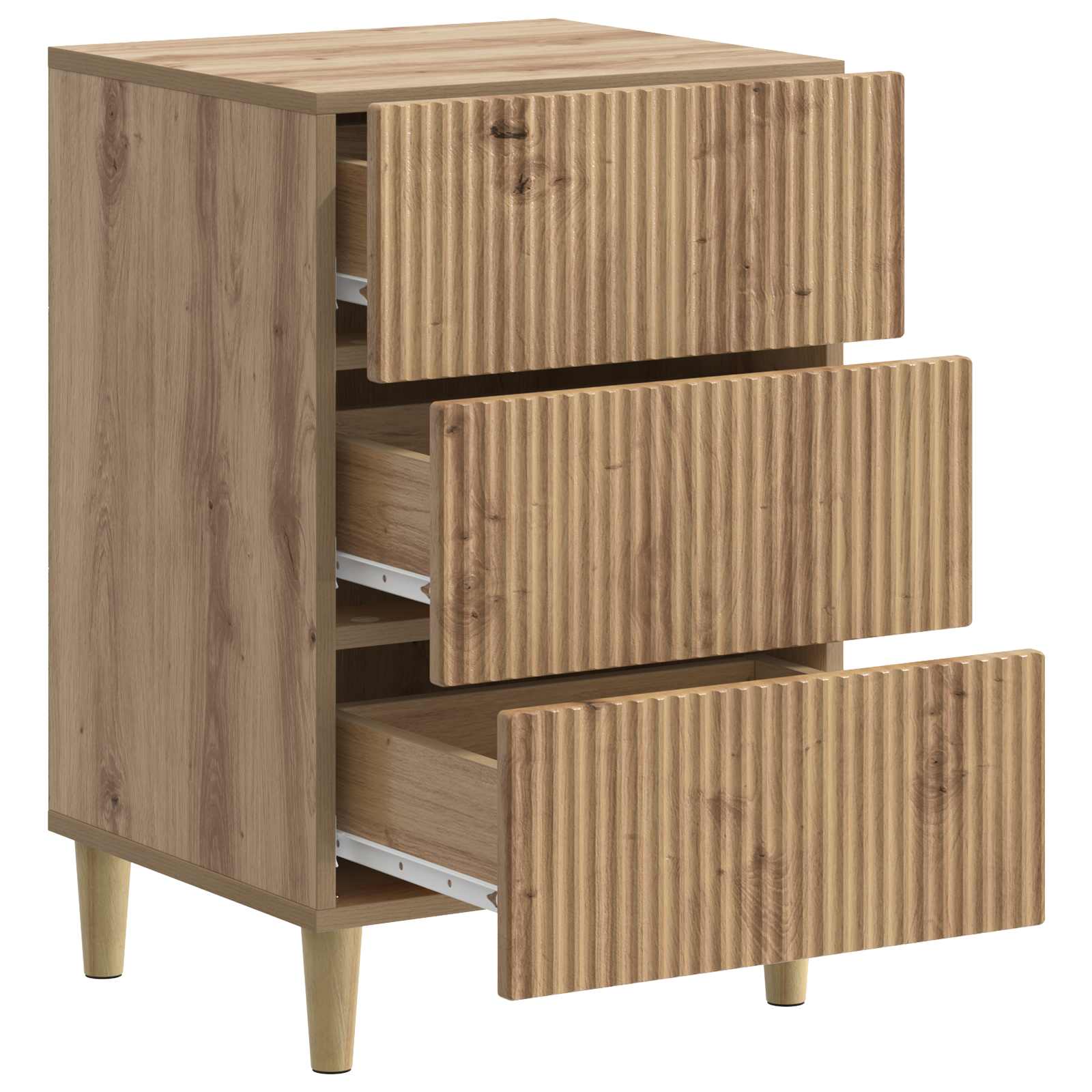 Κομοδίνο Artisan Δρυς 43 x 41 x 66,5 εκ. Επεξεργασμένο Ξύλο - Pakobazaar