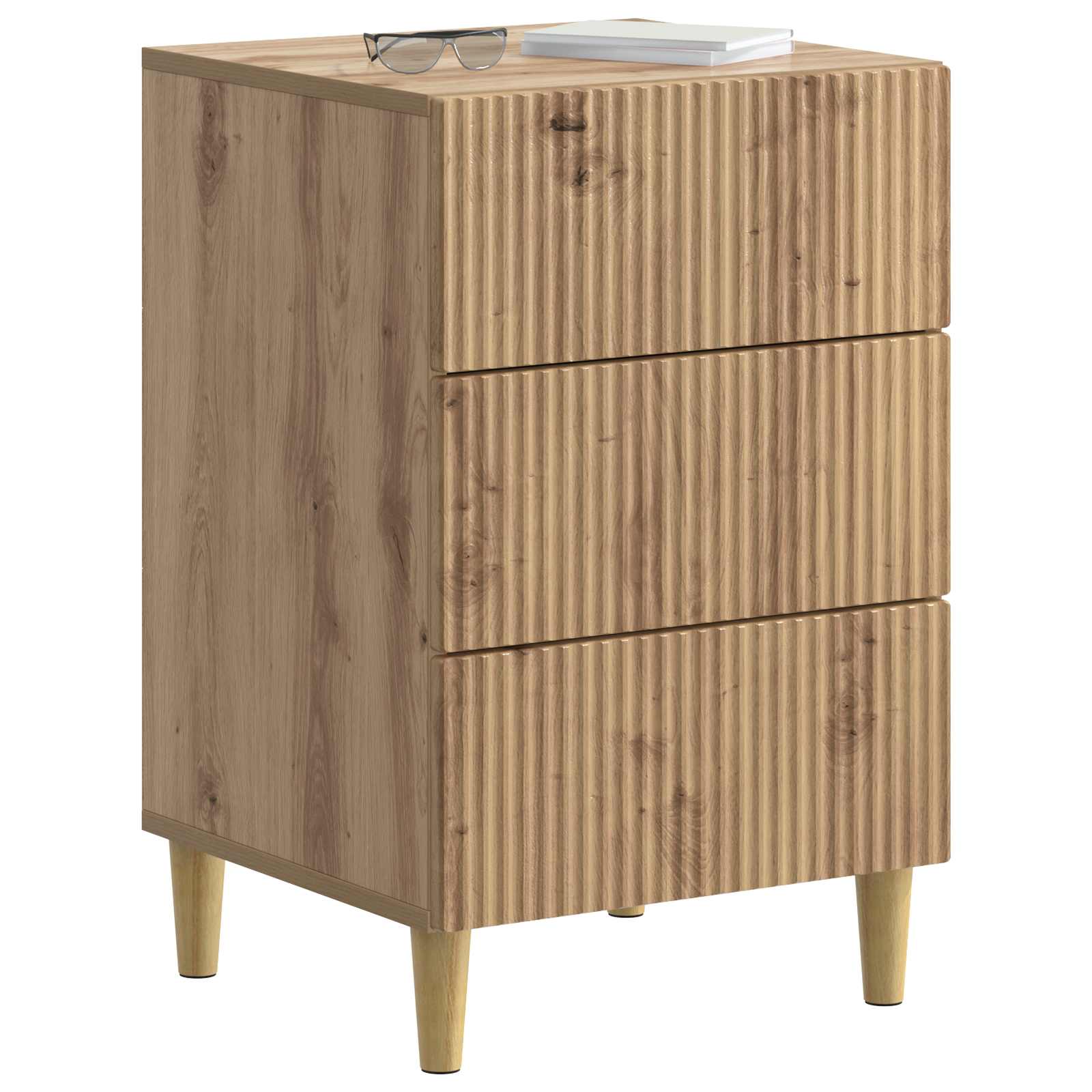 Κομοδίνο Artisan Δρυς 43 x 41 x 66,5 εκ. Επεξεργασμένο Ξύλο - Pakobazaar
