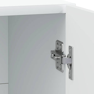 Κομοδίνο 2 pcs Λευκό 43 x 34,5 x 50 εκ Επεξεργασμένο Ξύλο - Pakobazaar
